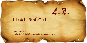 Liebl Noémi névjegykártya